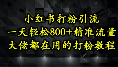 小红书打粉引流,一天轻松500+精准流量,大佬都在用的打粉教程星浩好项目网-专注分享网络创业项目落地实操课程 – 全网首发_高质量创业项目输出星浩好项目网
