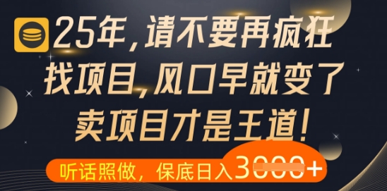 什么？25年你还在疯狂找项目做，醒醒吧，看完这些你全都懂了【揭秘】星浩好项目网-专注分享网络创业项目落地实操课程 – 全网首发_高质量创业项目输出星浩好项目网