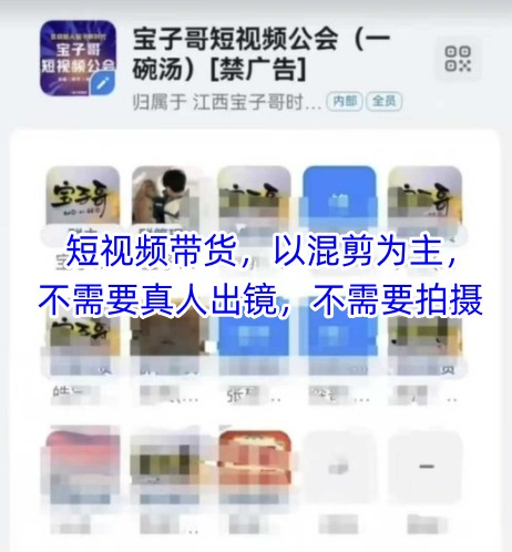 宝子哥头部团队短视频带货，以混剪为主，不需要真人出镜，不需要拍摄星浩好项目网-专注分享网络创业项目落地实操课程 – 全网首发_高质量创业项目输出星浩好项目网